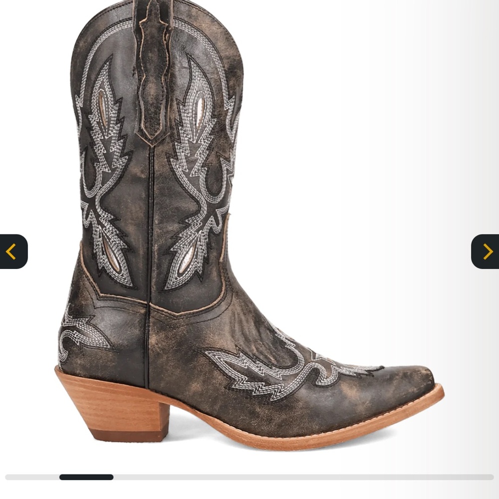 Embroidered Western Cowboy Boots Dan Post - Picture 4 of 10